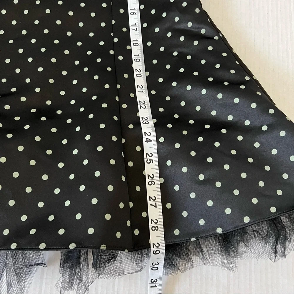 Vintage Jessica McClintock Gunne Sax Polka Dot Pin Up Party Dress Size 3/4